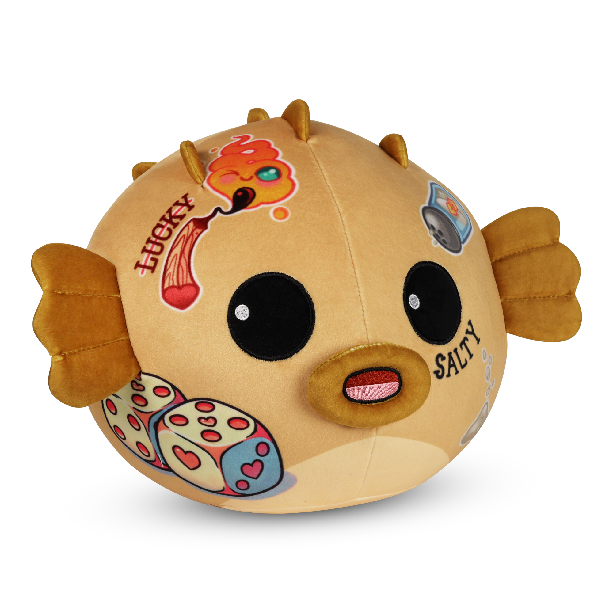 Mel the Pufferfish Plushie - Ghost and Darkness