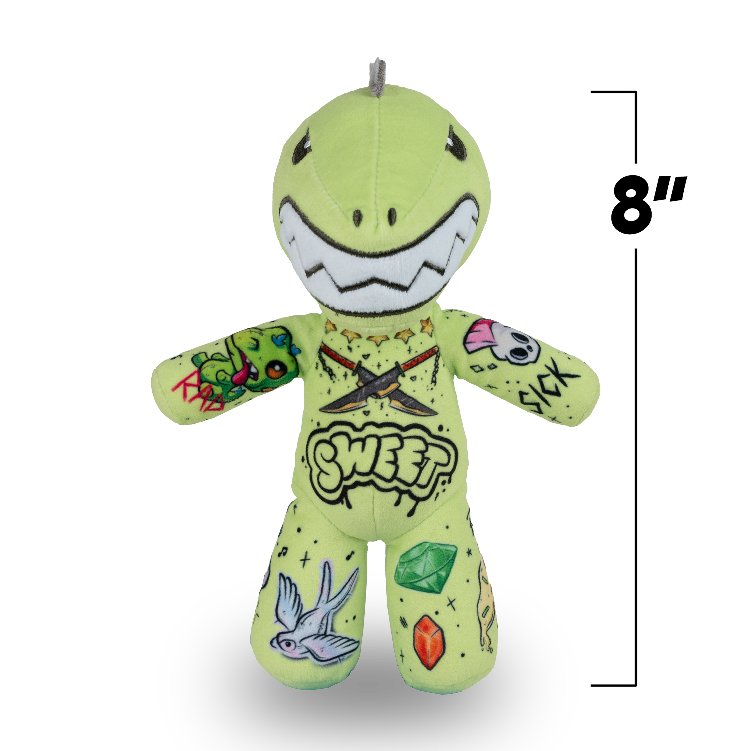Thrash the Dino 8-inch Sprout Plushie - Ghost and Darkness