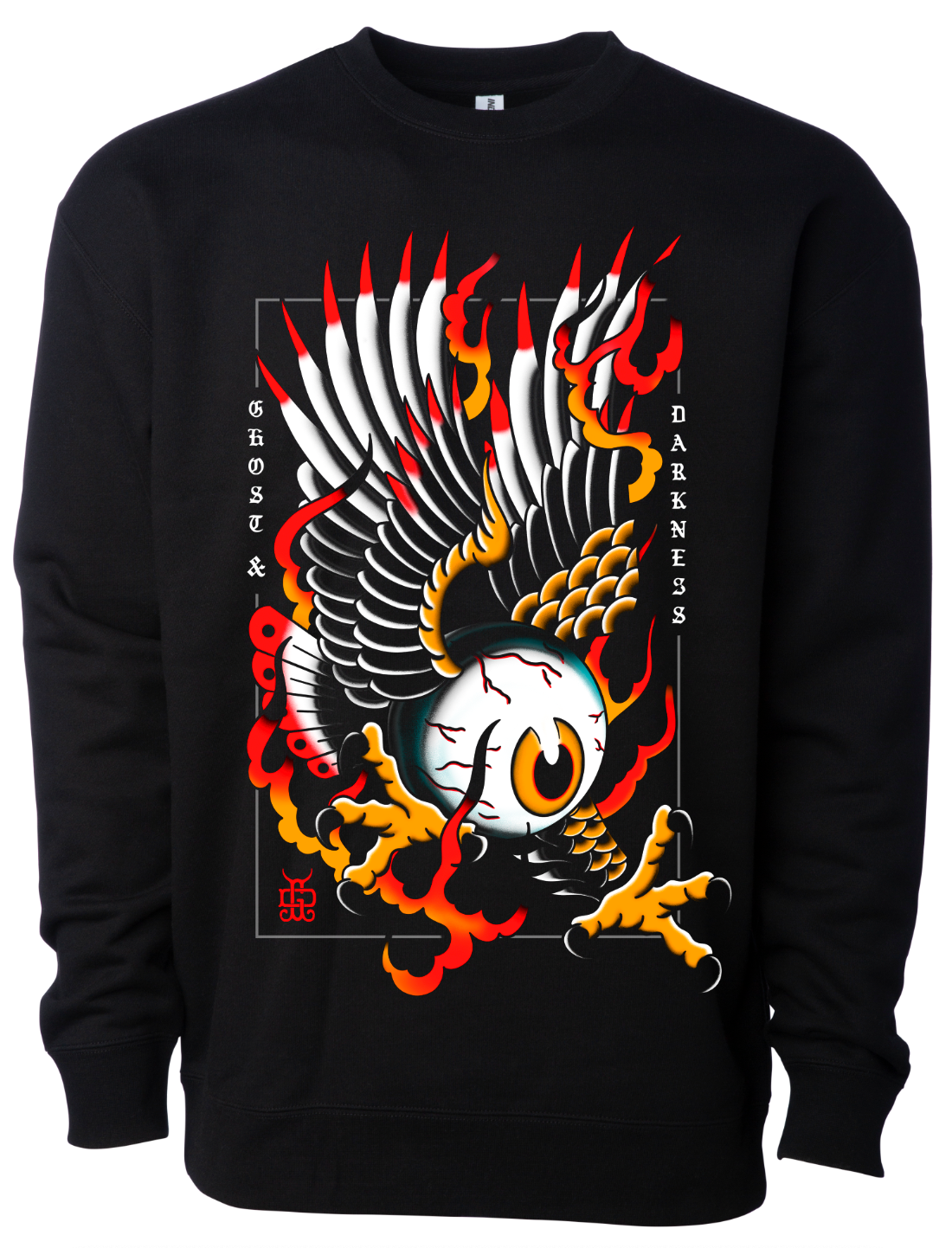 Eagle Eye Crewneck Sweatshirt - Ghost and Darkness