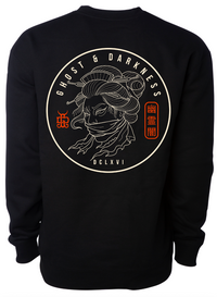 Namakubi Outline Crewneck Sweatshirt - Ghost and Darkness