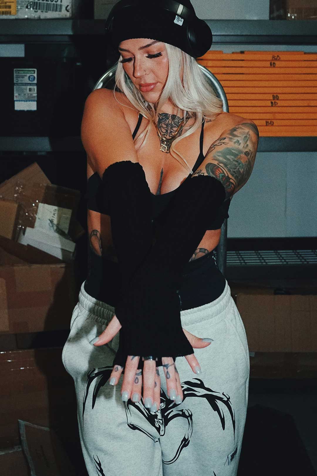 Long Knitted Fingerless Gloves